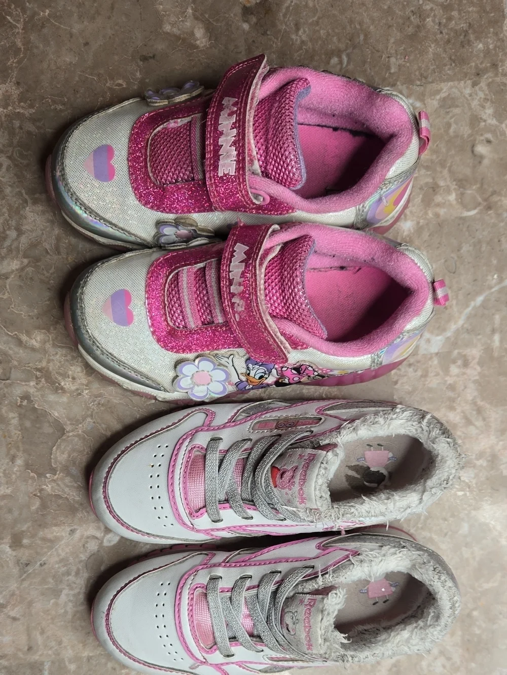 2 Pairs Kids Pink Character Sneakers - Twin Pair